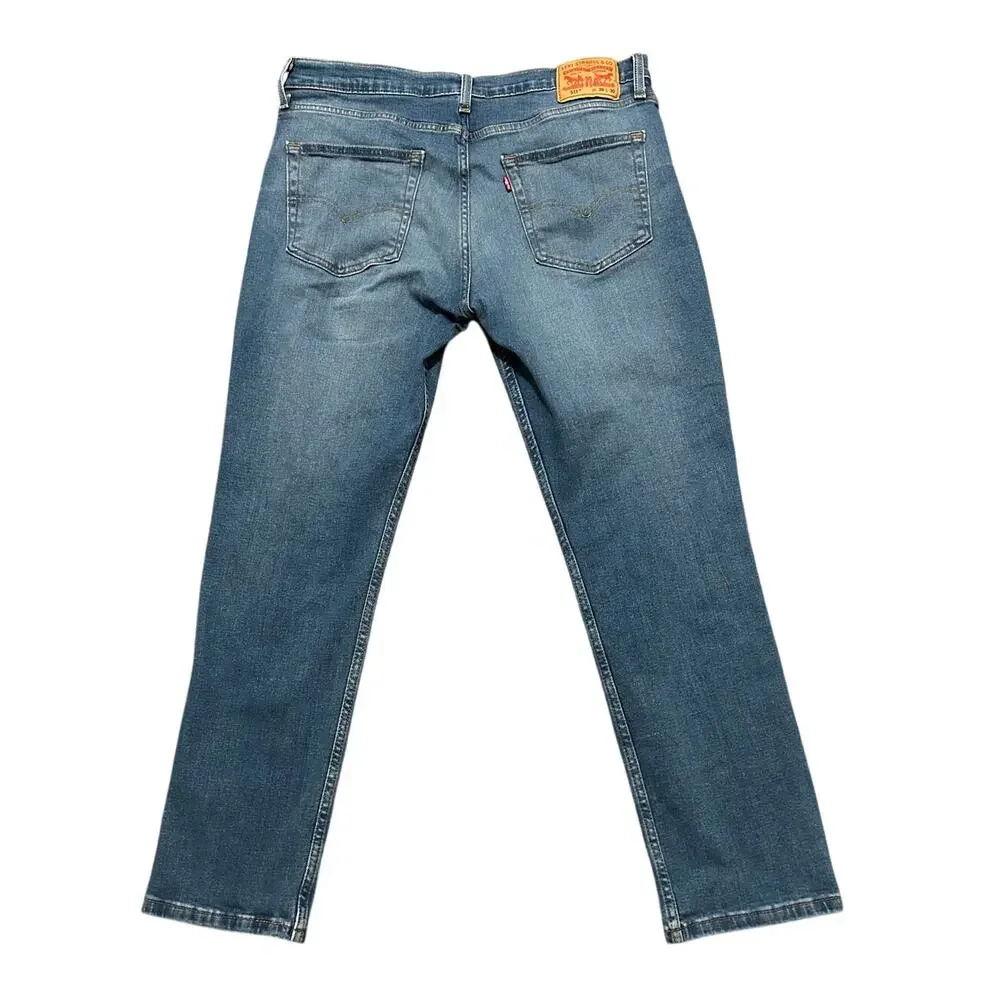 Levi's 511 Slim Fit Jeans Mens W36 L30 Blue Stretch Denim Pants Medium Wash